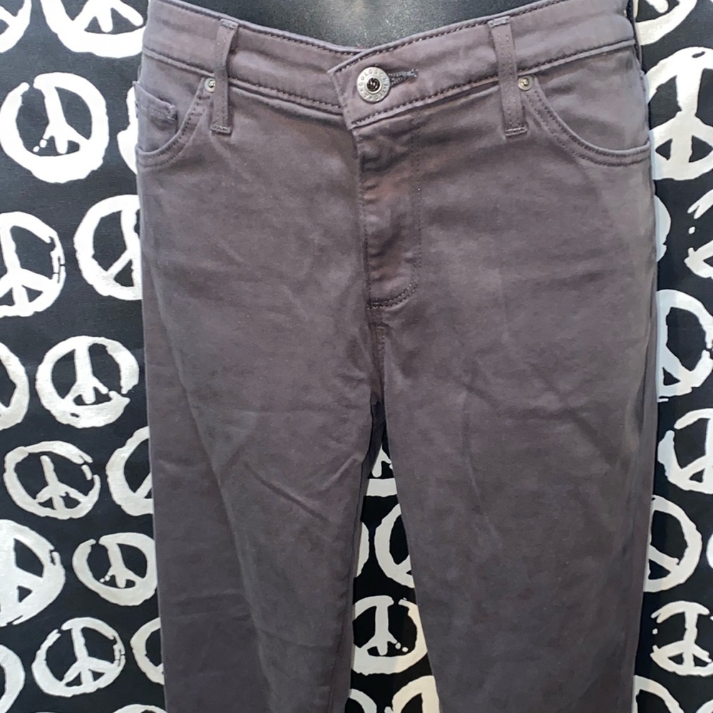 AG ADRIANO GOLDSCHMIED THE PRIMA MID-RISE CIGARETTE BROWN SKINNY JEANS SZ 28R